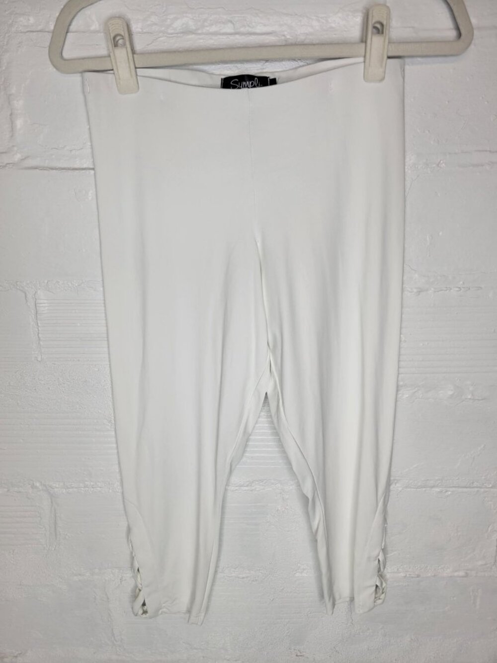 Sympli Women's Size 6 Pants Crop Pull On White